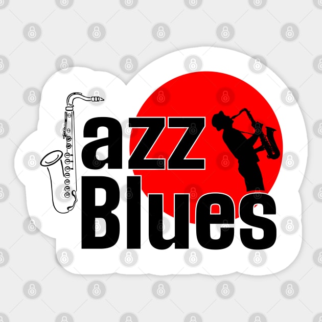 Jazz Blues Gifts Sticker by VISUALUV